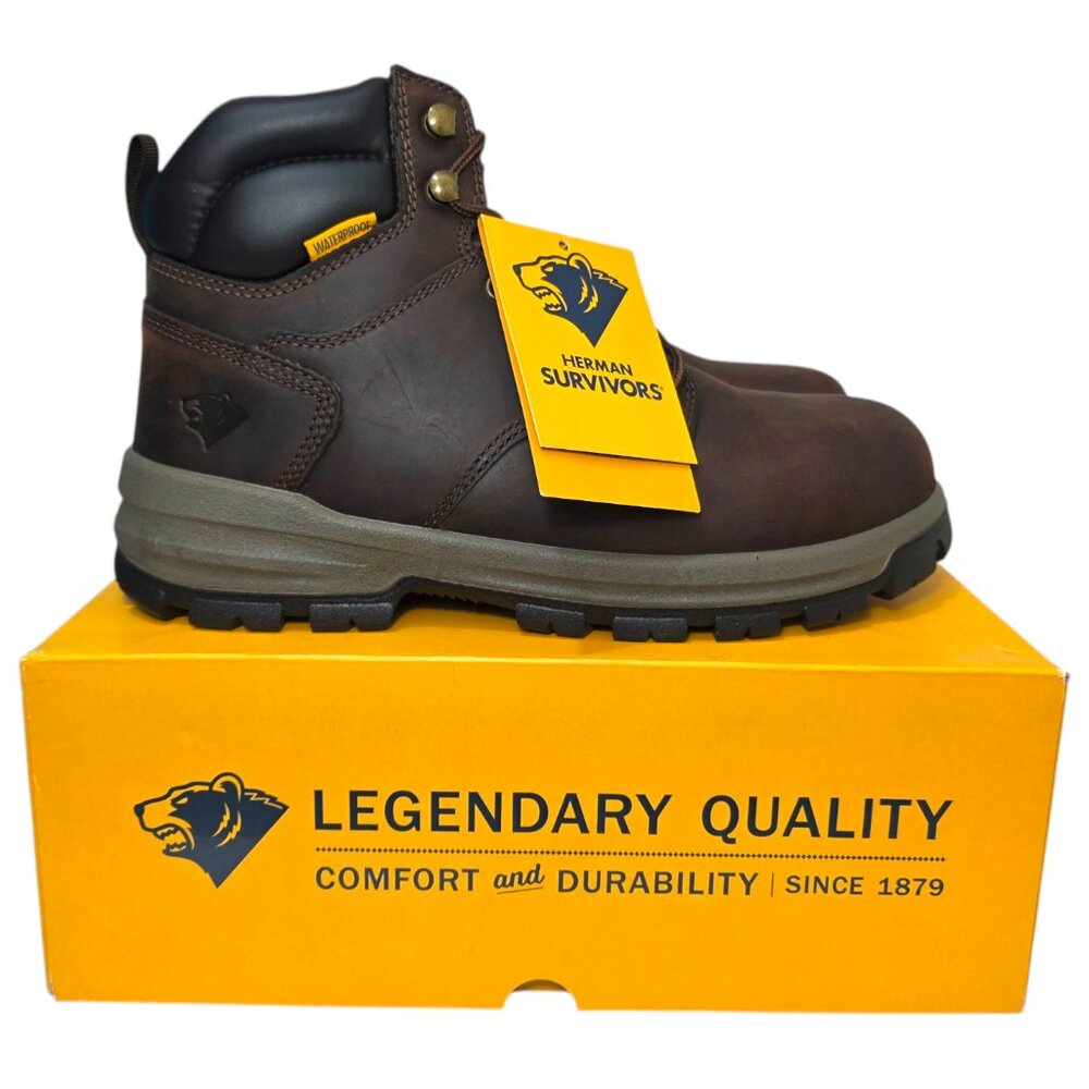 Herman Survivors Iselburg Steel Toe Waterproof Womens Work Boots Oil Slip Resist